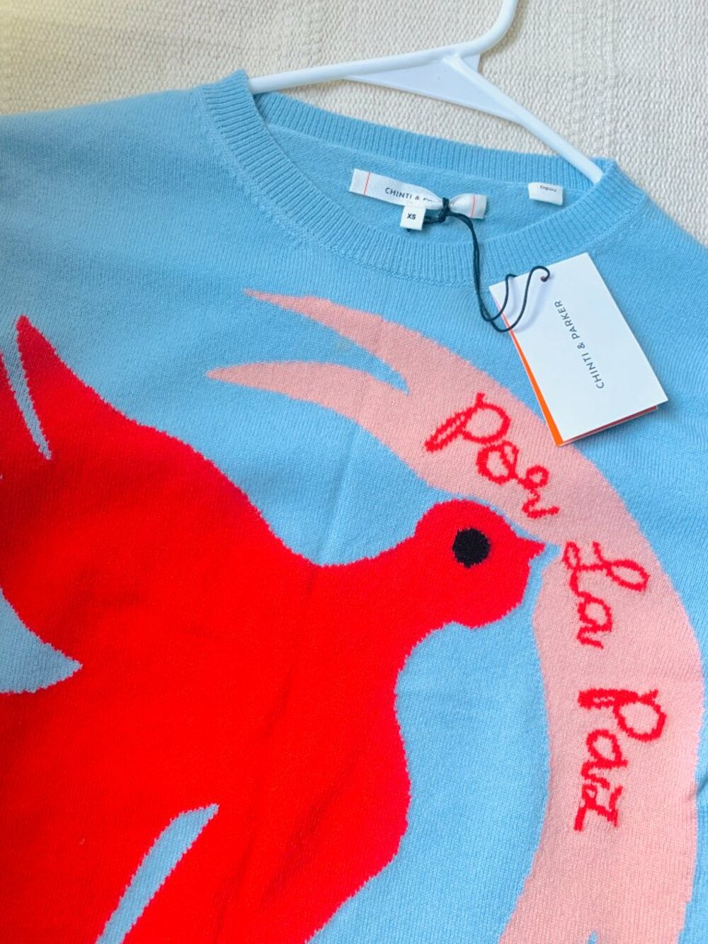 NWT Chinti and Parker Crewneck 100% Pure Cashmere Por La Paz Sweater Size XS - Picture 8 of 9